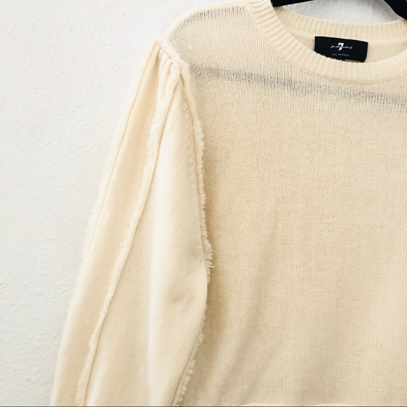 7 For All Mankind Wool Cashmere Crewneck Sweater S - Picture 8 of 10